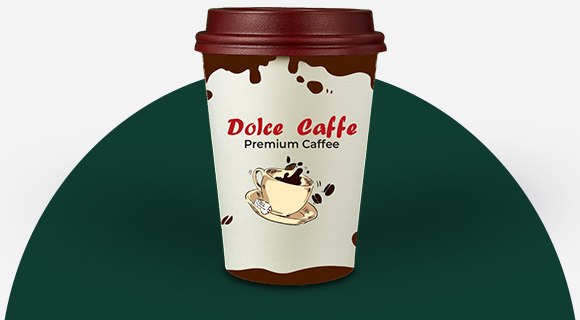 Pahar Dolce Caffe coffee to go – cafea premium din boabe de brand consacrat, servită prin soluții vending moderne
