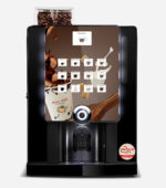 Dolce Caffe - Automat vending Rhea Cino BL Grande – cafea boabe, ciocolată, lapte, ceai – cu mobilier mare pentru magazine de cartier
